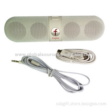 Wireless Bluetooth Portable Stereo Pill-shaped Speaker with Logo, NFC Technology